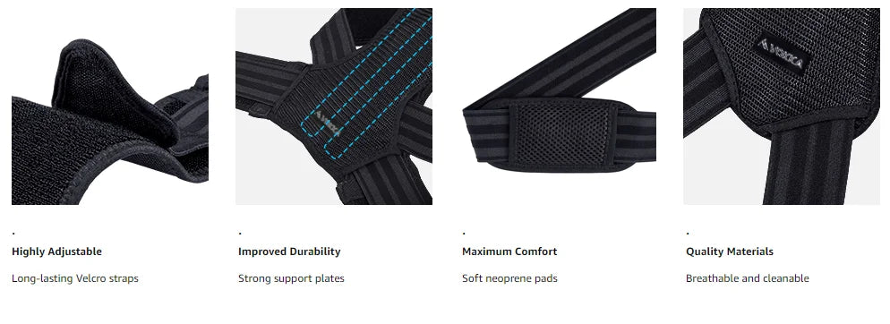 Posture Corrector Spine and Back Support Adjustable Breathable Brace Improves Posture Providing Pain Relief Prevention Humpback