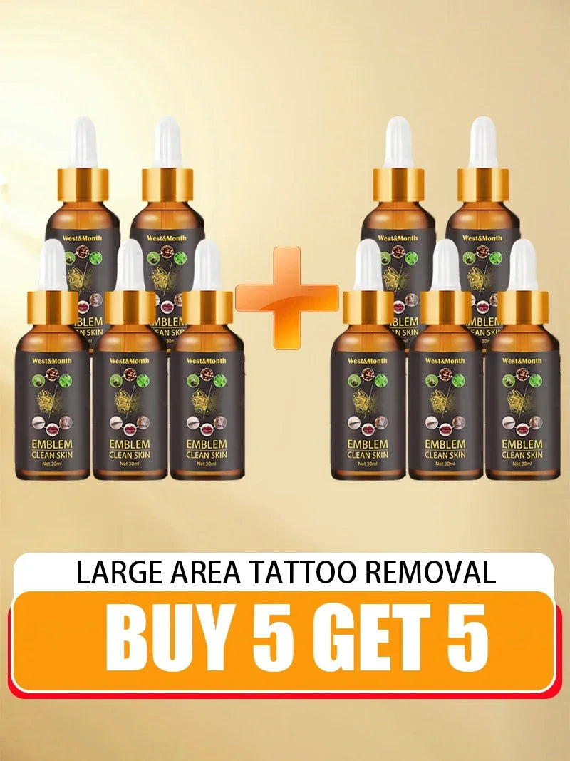 Instantly removes tattoos, disintegrates pigments, and repairs damaged skin without leaving scars