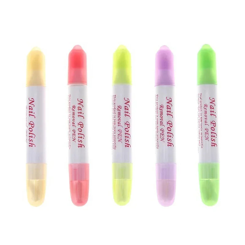 5Pcs Nail Polish Corrector Pen Set Manicure Tools with 15 Dry Tips for Nail Art Application And Mistake Removal