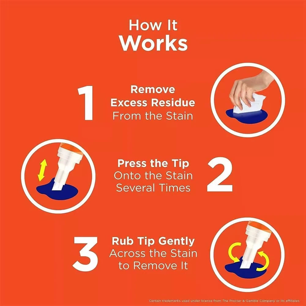 Instant Stain Remover Pen & Spot Cleaner Portable Travel-Friendly for Clothes, Works on Food & Drink Stains Fits in Purses & Bag