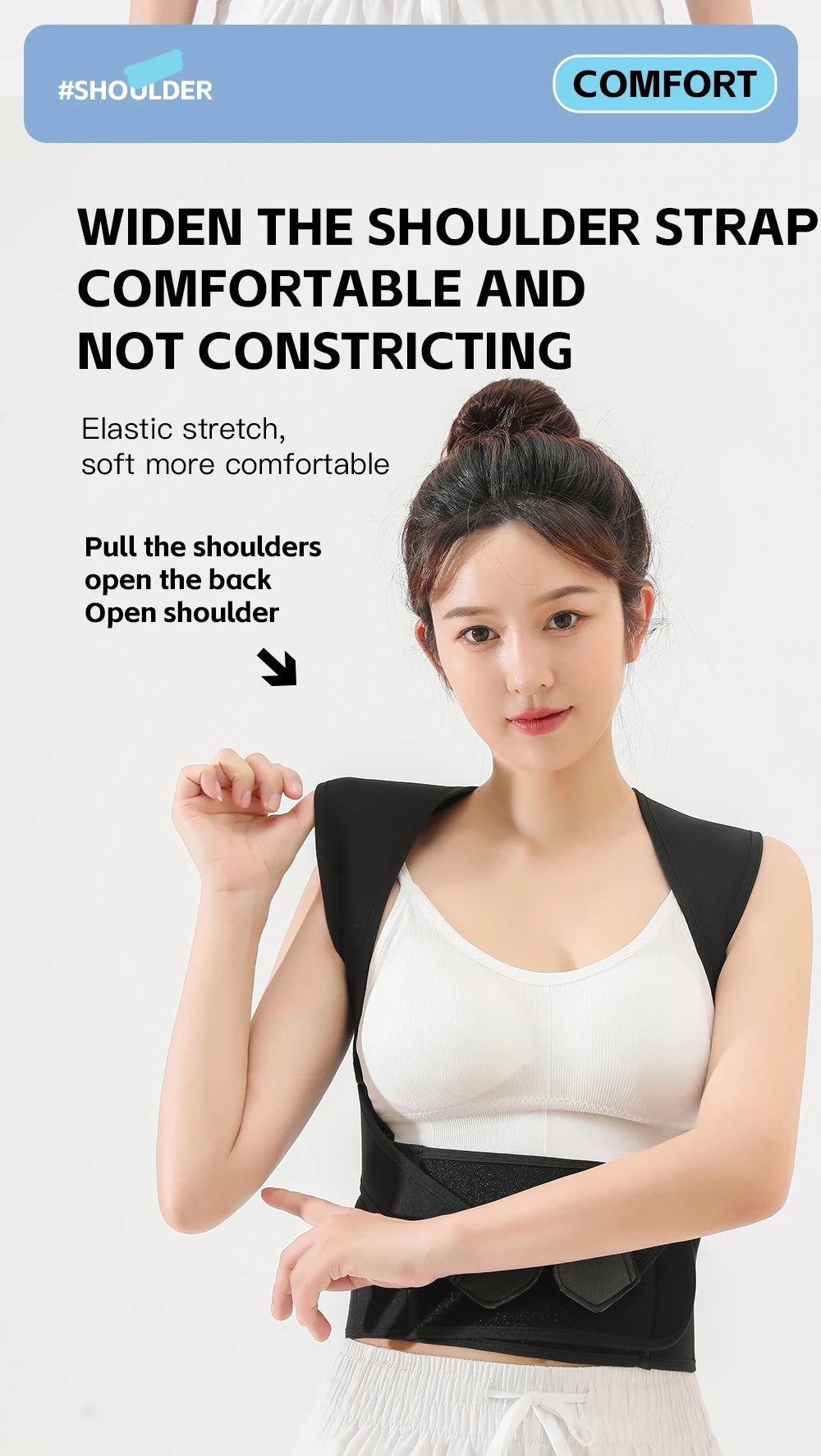 Back Brace Posture Corrector for Women and Men, Shoulder Straightener Adjustable Full Back Support Upper and Lower Pain Relief