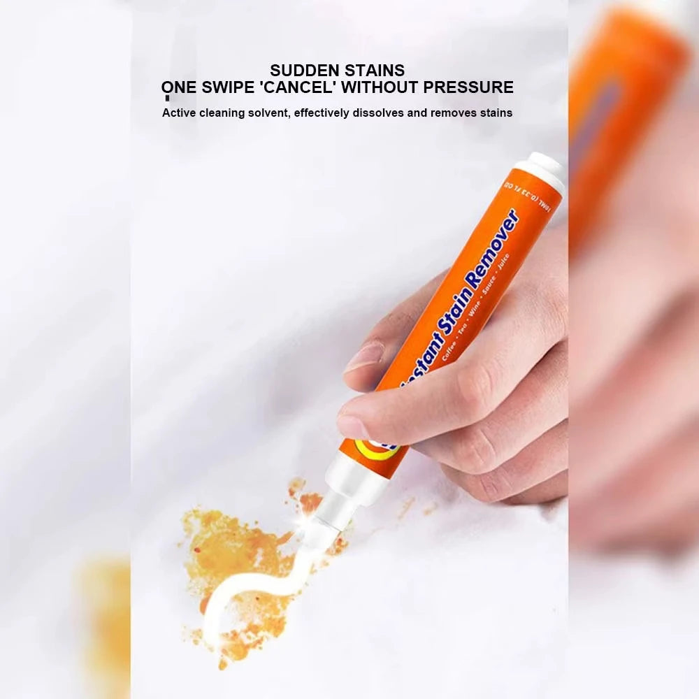 Instant Stain Remover Pen & Spot Cleaner Portable Travel-Friendly for Clothes, Works on Food & Drink Stains Fits in Purses & Bag