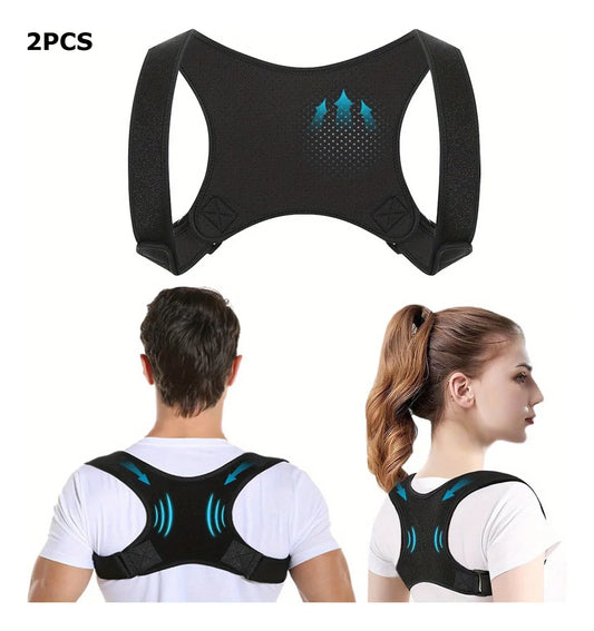 2PCS Posture Corrector for Men, Adjustable Back Support Brace, Shoulder Brace,Posture Corrector for Women,Neck Pain Relief