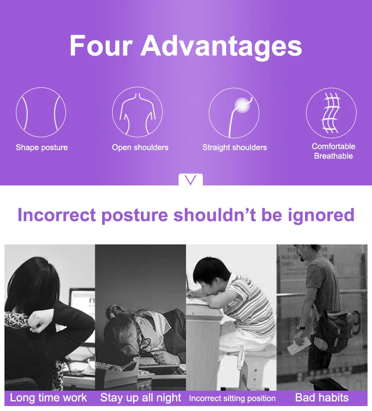 Back Support Posture Corrector Belt Relieves Neck Shoulder and Back Pain Offers Added Support