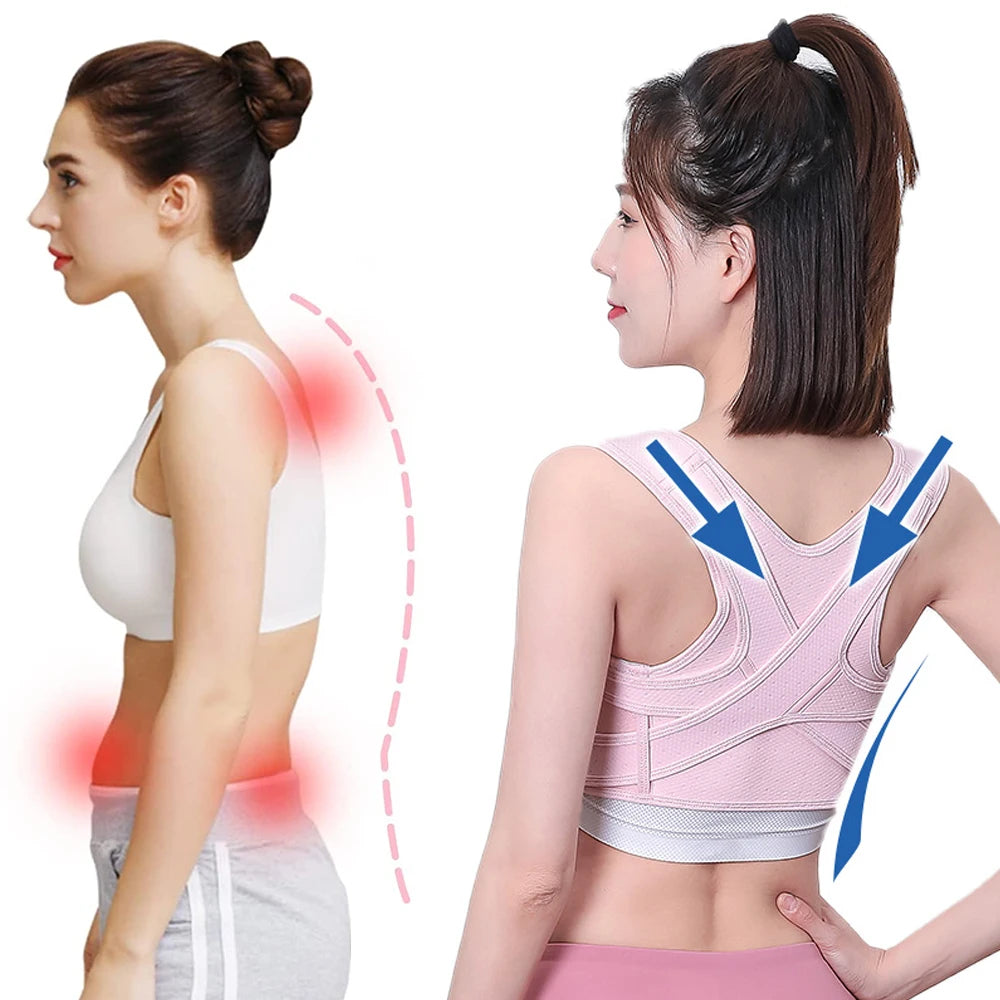 Posture Corrector for Women/Men,Adjustable Upper Back Brace for Clavicle Support & Providing Pain Relief For Neck,Shoulder,Upper