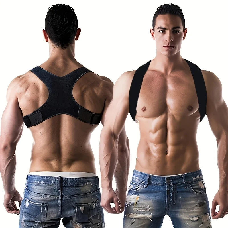 Adjustable Breathable Back Support Brace Posture Corrector Body Shaping Belt for Men Women Improves Posture Prevents Back Pain
