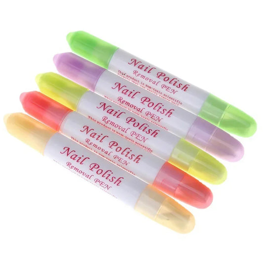 5Pcs Nail Polish Corrector Pen Set Manicure Tools with 15 Dry Tips for Nail Art Application And Mistake Removal