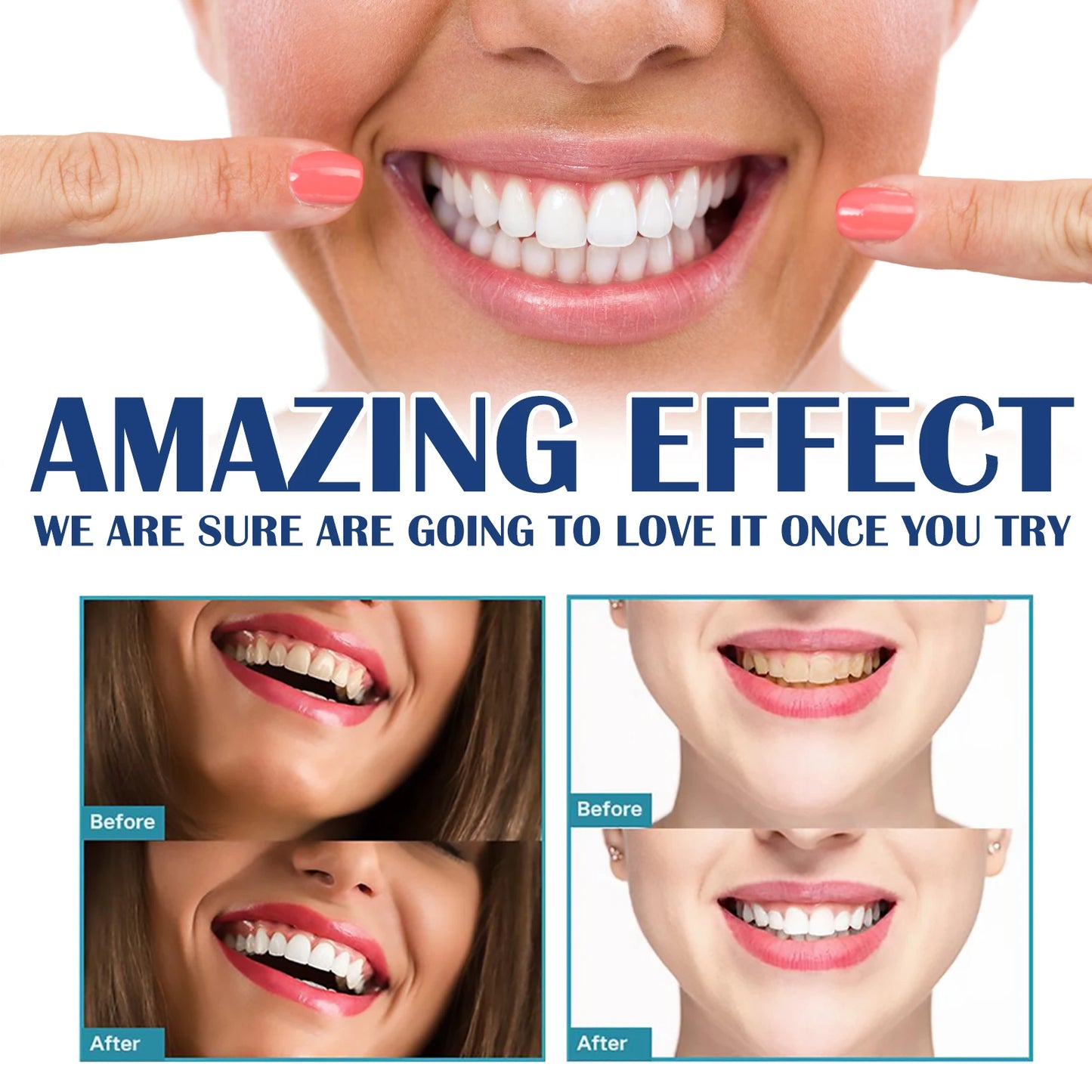 Instant Teeth Whitening Paint 5ml Remove Stains and Yellow Teeth Fast Acting Smile Brightener No Sensitivity Vegan Formula