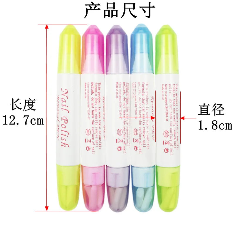 Nail Art Corrector Pen Remove Mistakes with 3 Tips Newest Nail Polish Remover Pen Cleaner Erase Manicure