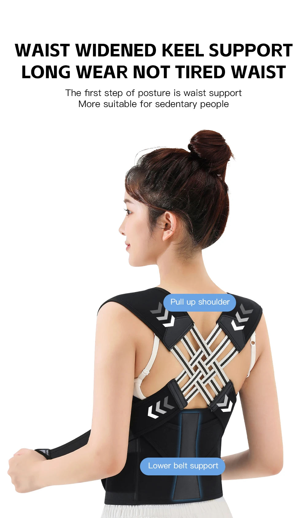 Back Brace Posture Corrector for Women and Men, Shoulder Straightener Adjustable Full Back Support Upper and Lower Pain Relief