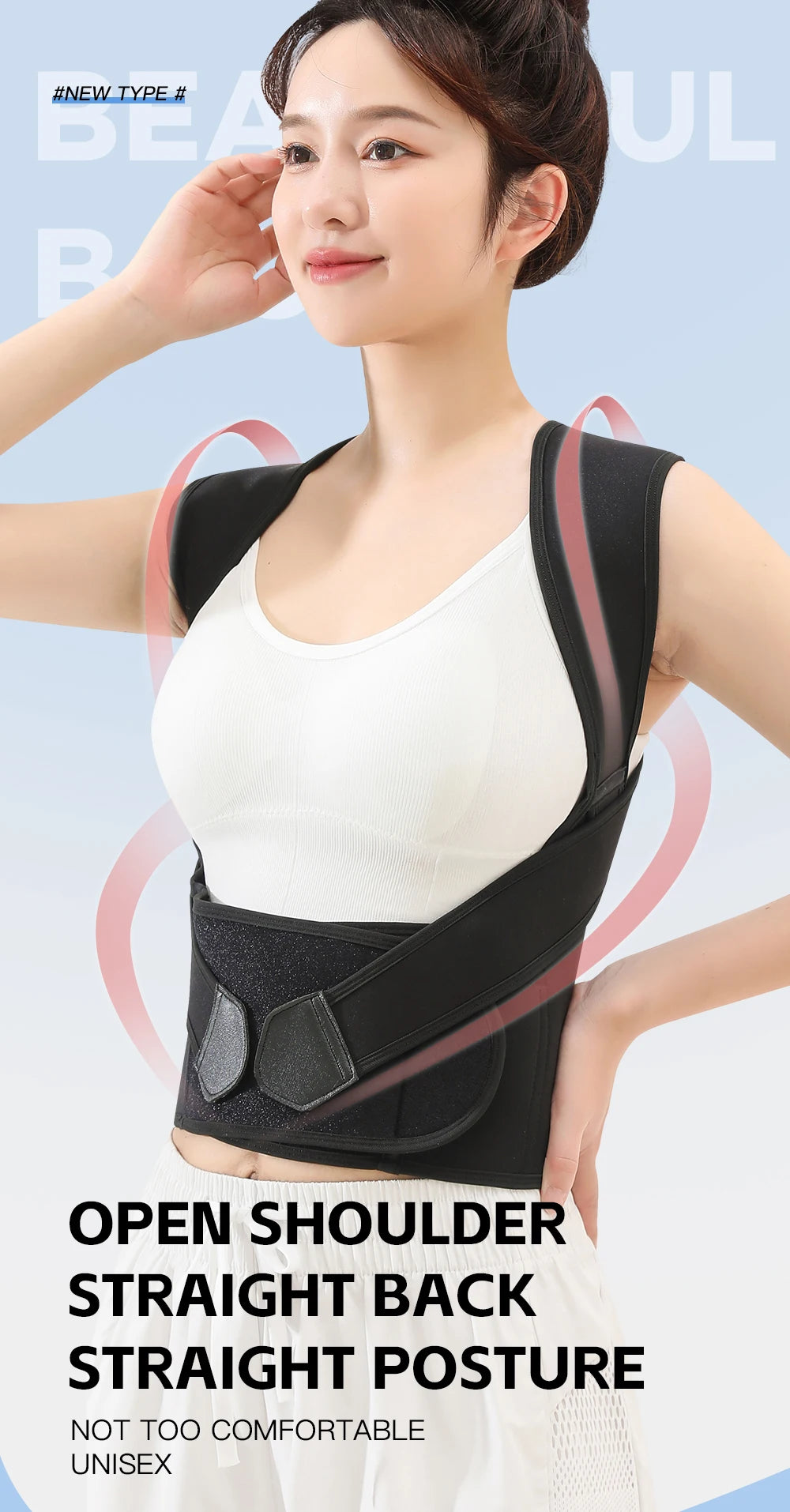 Back Brace Posture Corrector for Women and Men, Shoulder Straightener Adjustable Full Back Support Upper and Lower Pain Relief