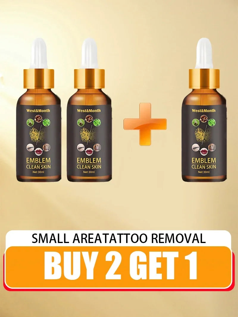 Instantly removes tattoos, disintegrates pigments, and repairs damaged skin without leaving scars