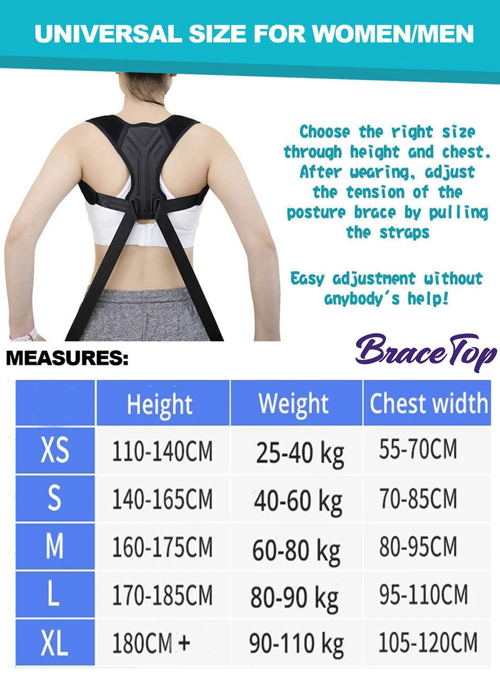 Adult Back Posture Corrector Corset Clavicle Spine Posture Correction Neck Support Belt Pain Relief Traine Spine Posture Support