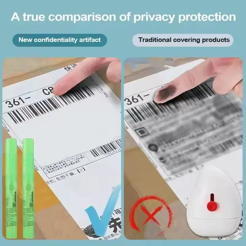 Thermal Paper Corrector Data Protection Privacy Protection Correction Fluid Portable Express Tool Elimination Privacy Spray Pen