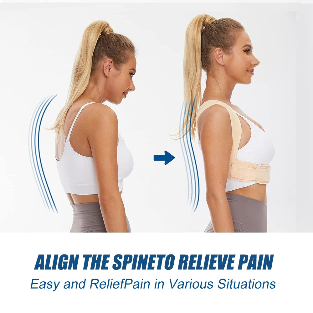 Posture Corrector for Women/Men,Adjustable Upper Back Brace for Clavicle Support & Providing Pain Relief For Neck,Shoulder,Upper