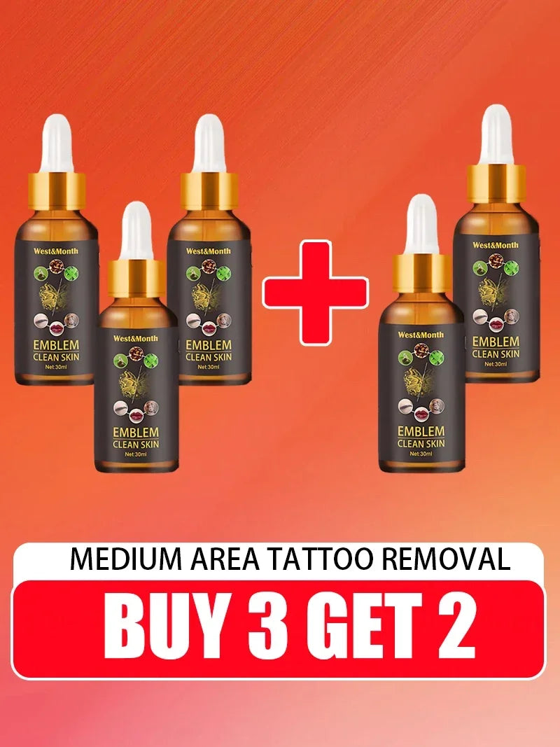 Instantly removes tattoos, disintegrates pigments, and repairs damaged skin without leaving scars