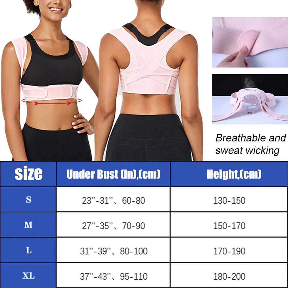 Posture Corrector for Women/Men,Adjustable Upper Back Brace for Clavicle Support & Providing Pain Relief For Neck,Shoulder,Upper