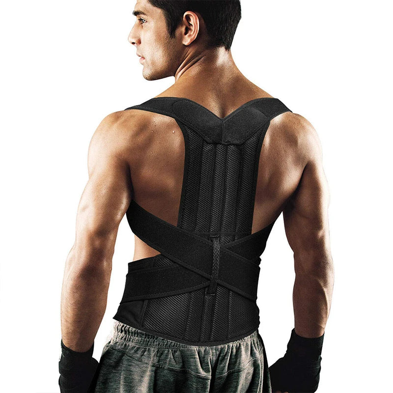 Posture Corrector for Men and Women Brace for Upper and Lower Back Pain Relief Adjustable Lumbar Support Belt Shoulder Straight
