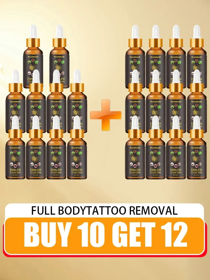 Instantly removes tattoos, disintegrates pigments, and repairs damaged skin without leaving scars
