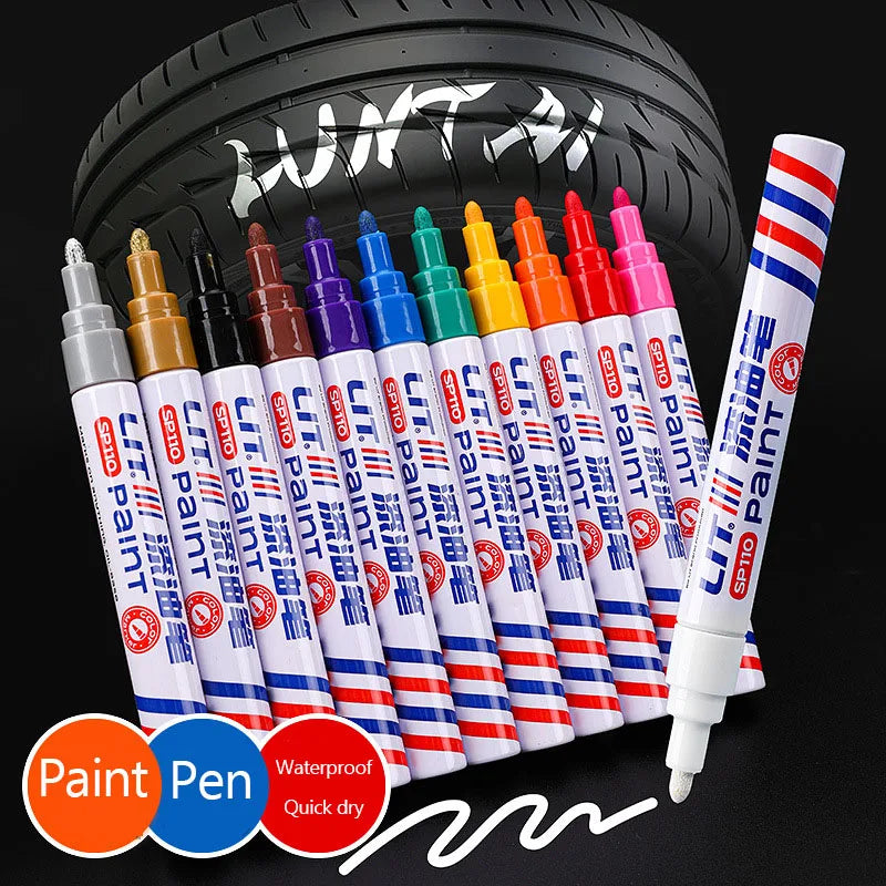 Car Paint Corrector Pen White Red Black Paint Repair Pen Auto Wheel Tyre Oily Paint Marker for Car Styling Scratches Fix Care ﻿